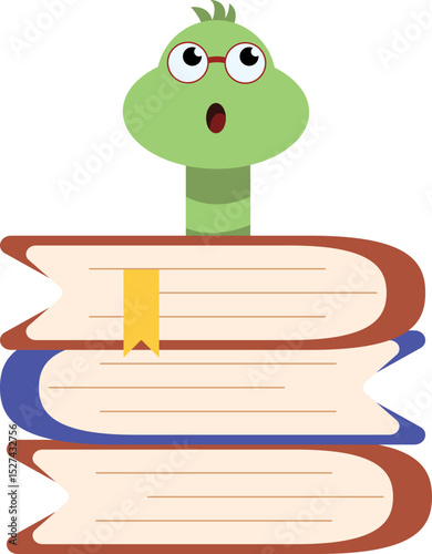 bookworm cartoon character