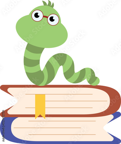bookworm cartoon character