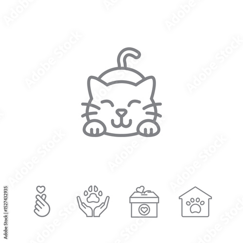 Pet Care Doctor clinic logo set of et animals vector clean bright logo