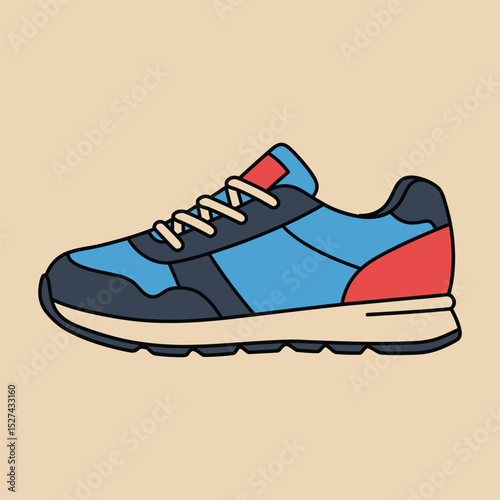 Running Shoe Cartoon Vector