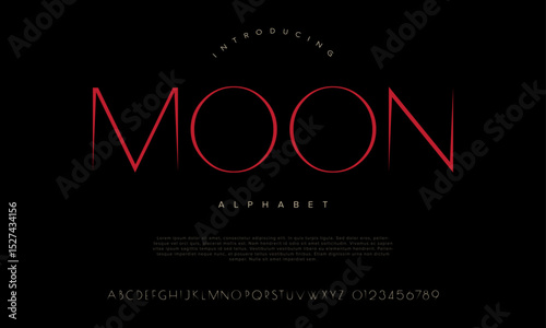 Minimalist halloween horror display font with sharp lines and a cosmic aesthetic, ideal for futuristic branding