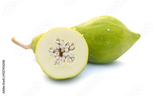 Konstfotografi Papaya fruit isolated on white background
