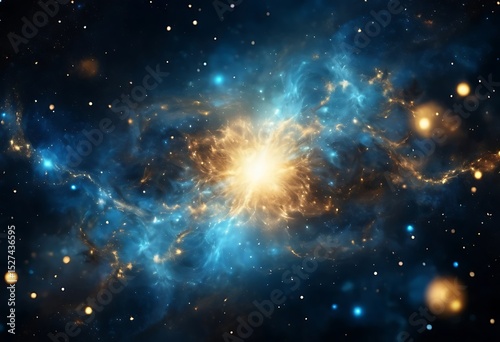 Cosmic Nebula Celestial Explosion of Light and Color