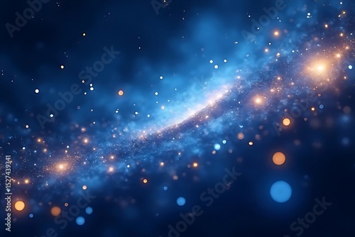 Cosmic Nebula Glowing Stars and Celestial Dust