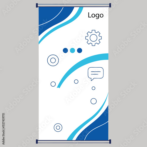 Business roll up banner design. Adobe Illustrator Artwork