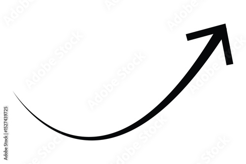 black arrow icon on white background. flat style. arrow icon for your web site design. Long arrow. 