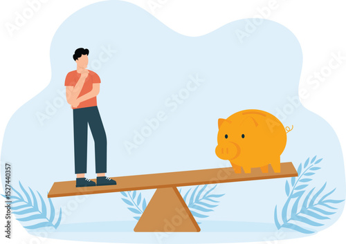 Financial discipline and saving money or investing strategy concept
