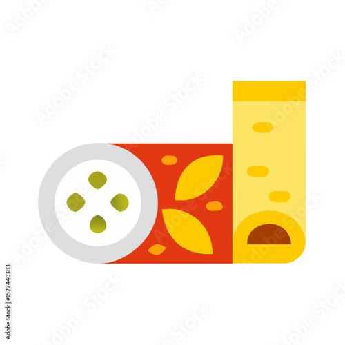 Biodegradable Crop Cover Film Roll Isolated illustration