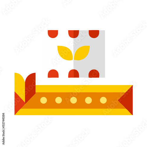 Biodegradable Film on Farm Field Isolated illustration