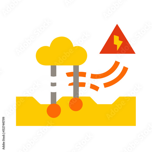 Cutting Edge Flood Forecasting Technology Illustration Transparent Background