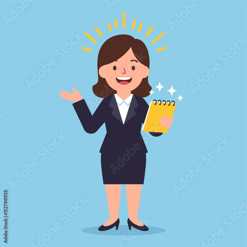 Concept vector illustration of a businesswoman.
