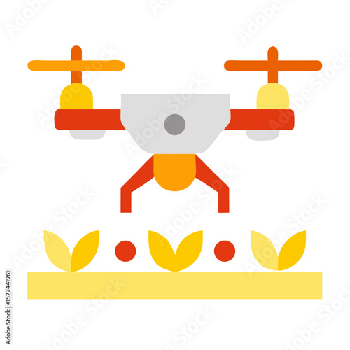 Drone Analyzing Environmental Factors Affecting Crops Transparent Background