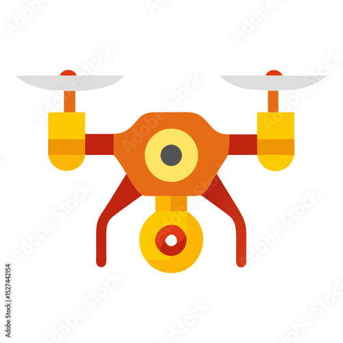 Drone with Multirotor Design for Stability Isolated illustration