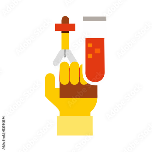 Field Microplastic Test Kit with Gloves illustration Isolated