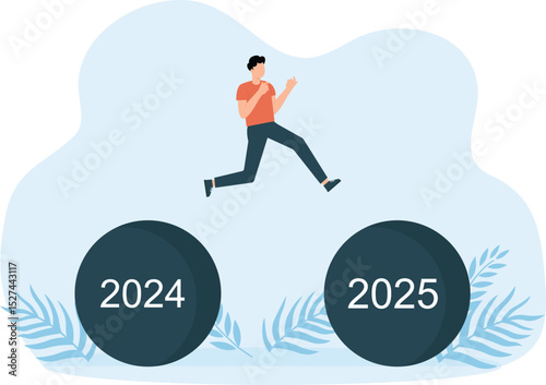 Year 2024 business outlook, Plan or vision for future success, new year goal or achievement, company target or hope concept

