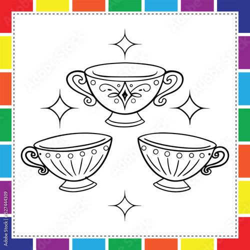 Cute and Whimsical Tea Cup Coloring Sheet for Kids, Perfect for Early Learners and Little Artists, Printable Tea Cup Coloring Page for Kids A Delightful Way to Encourage Creativity and Focus