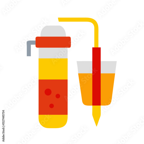 Water Filter Pen with Water Bottle Transparent Background