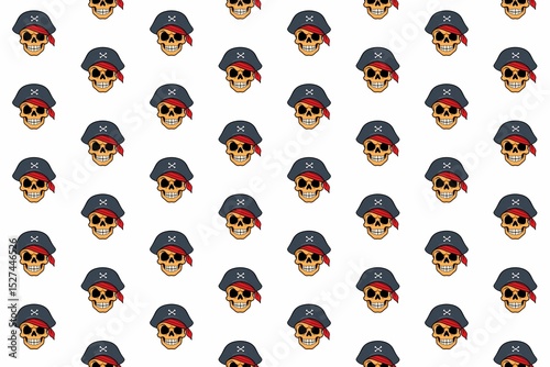 Pirate Captain Skull pattern