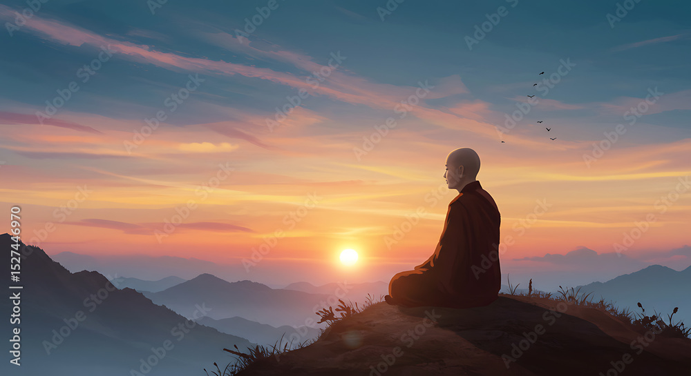 Fototapeta premium a monk or hermit