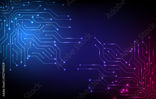 Abstract circuit board background. featuring futuristic artificial intelligence electronic technology motherboard cyber network concept.