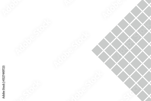 Gray Divided Diamond Grid on Solid White Background