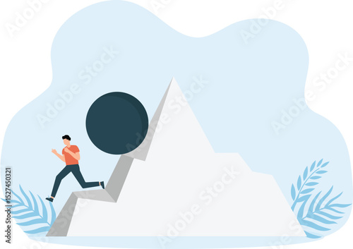 Run away from trouble and avoid from working stress, conflict with people or escape from financial problem or economic crisis concept
