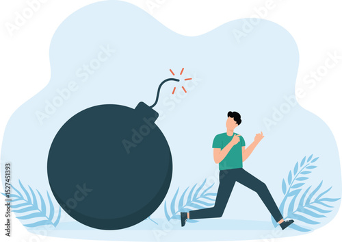 tax or loan payment trouble, stock market and crypto currency crisis concept
