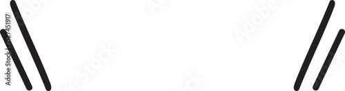 二本線のシンプルな手書きの吹き出し