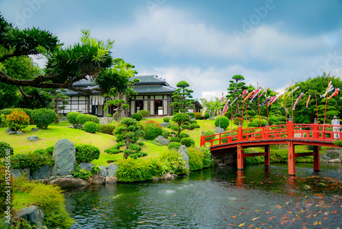 Japanese garden. 

Vinpearl Amusement Island Theme Park. Vinwonders in Vietnam near Nha Trang city. 