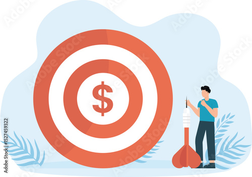 Achieve financial goal and success investment or make money target, win wealth and savings objective or accomplishment concept

