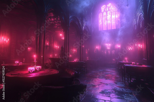 A Night of Shadows in the Gothic Candlelit Bar