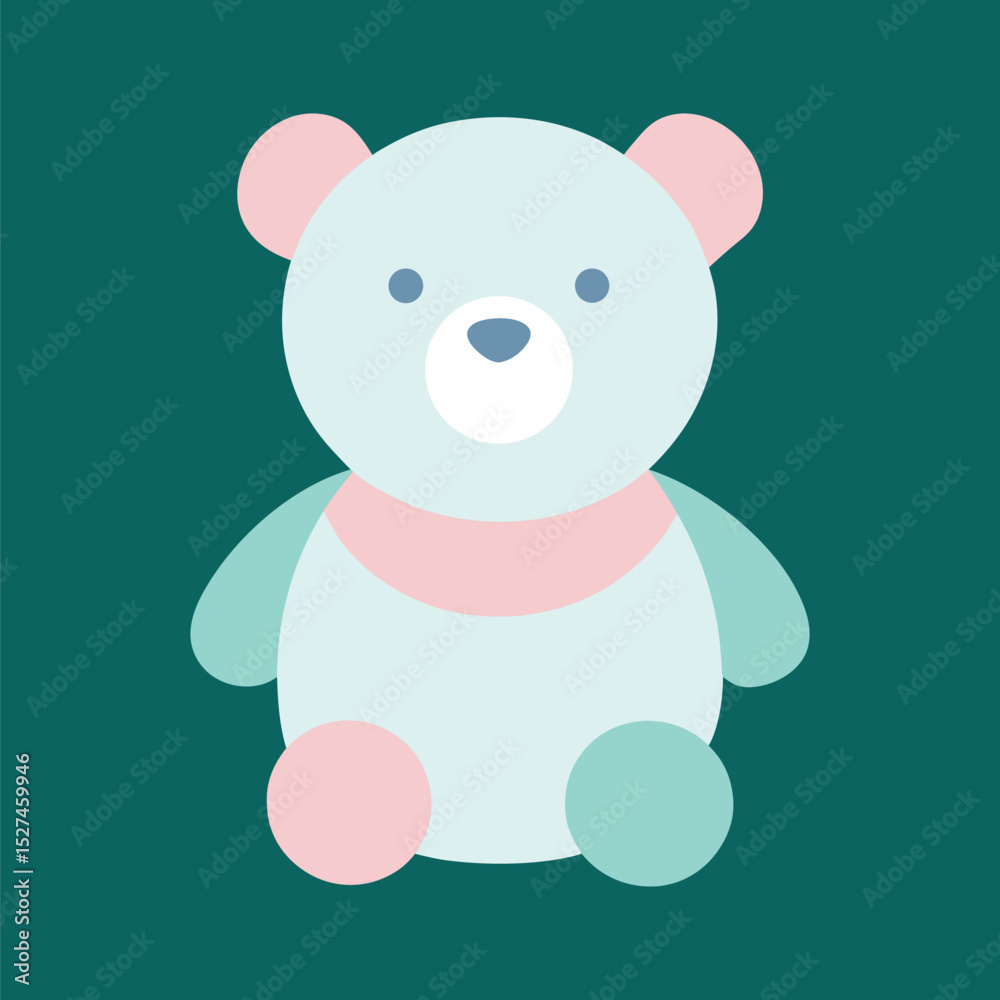 Obraz premium Teddy Bear Logo for Children's Fashion