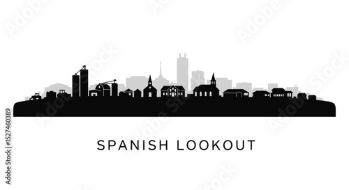 Spanish Lookout Skyline Silhouette.