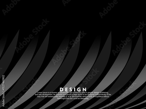 Black background vector luxury invitation card. Elegant line pattern on black background. Premium design illustration for wedding, vip cover template, grand opening, flyer, etc.