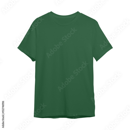 green t-shirt mockup with transparent background