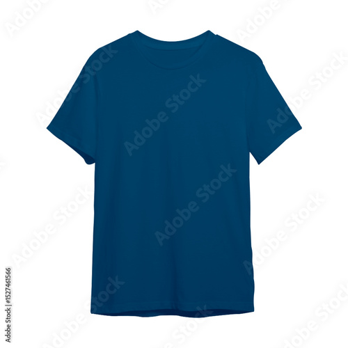 blue t-shirt mockup with transparent background