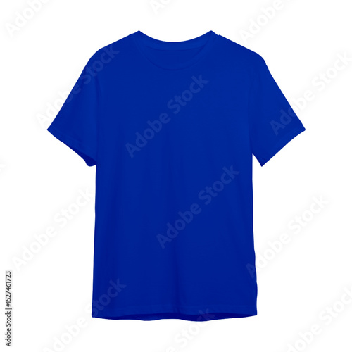 blue t-shirt mockup with transparent background