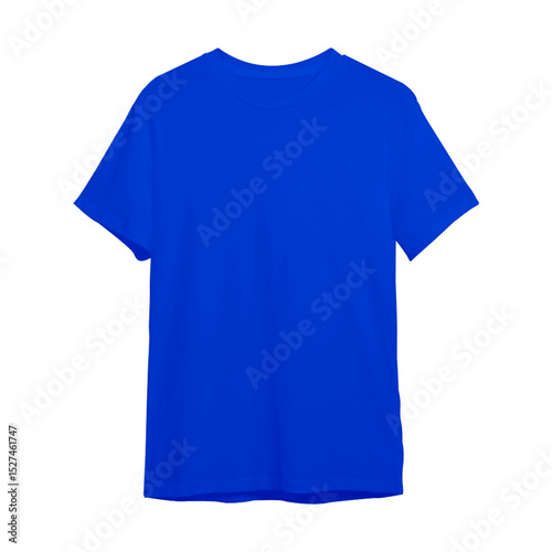 blue t-shirt mockup with transparent background