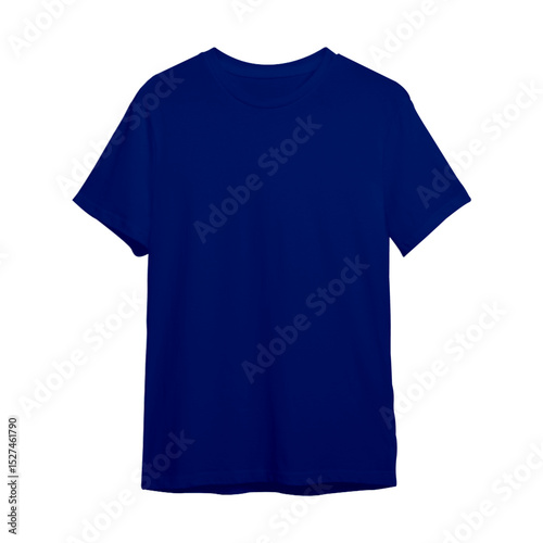 blue t-shirt mockup with transparent background