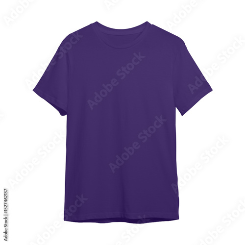 purple t-shirt mockup with transparent background