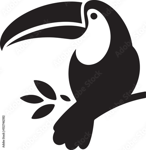 Vibrant Tropical Toucan Vector Illustration
