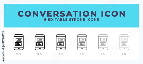 Conversation icon. Regular line. Thin line. Bold line. Vector illustration.