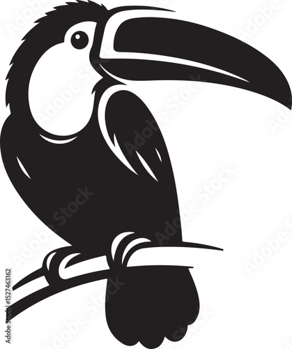 Vibrant Tropical Toucan Vector Illustration
