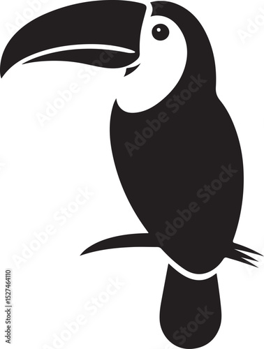 Vibrant Tropical Toucan Vector Illustration
