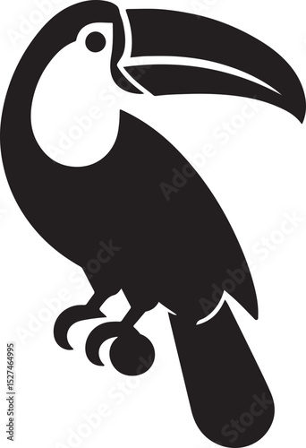 Vibrant Tropical Toucan Vector Illustration
