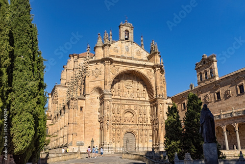 Fotografie Facade view of the Convento de San Esteban, Salamanca Spain