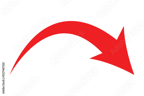 red arrow icon on white background. flat style. arrow icon for your web site design, logo, app, UI. Direction symbol. Arrow symbol . Vector illustration.