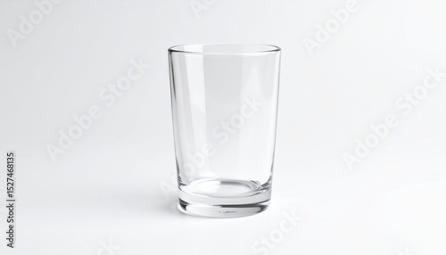 Wallpaper Mural Empty Clear Glass Tumbler on White Background Perfect for Mockups and Product Displays. Torontodigital.ca