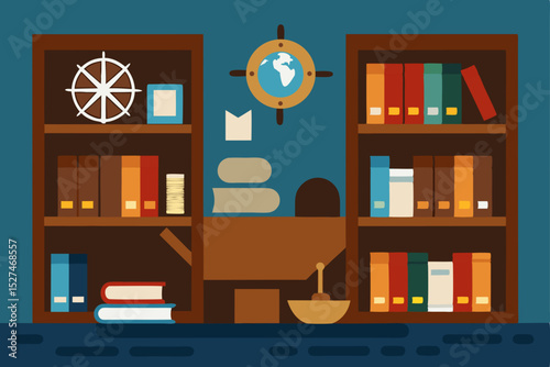 Nautical Study A Coastal-Inspired Home Office Design Concept