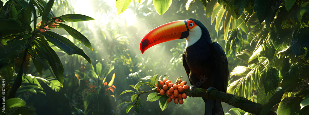 Fototapeta premium Exotic Rainforest Wildlife